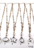 Boho Necklace, RH Antique Brass Silver Stone Glass